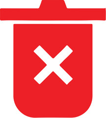 Delete icon for web and mobile. Adobe Illustrator Artwork.