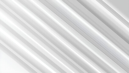 Obraz premium Abstract diagonal white and gray striped background with pleated texture, soft lighting, minimalist and modern design. 