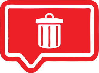 Delete icon for web and mobile. Adobe Illustrator Artwork.