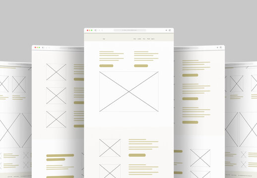 Business Wireframe Landing Page Layout Design