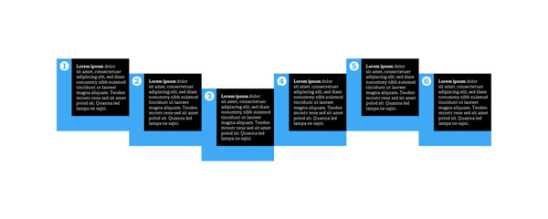 Very simply infographic design with 6 options or steps. Infographics for business concept.