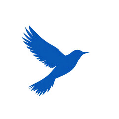 Obraz premium blue bird flying cartoon 