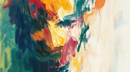 Abstract Expressionist Canvas: A Symphony of Color and Texture