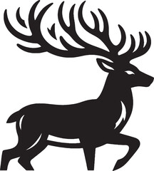 Detailed Illustration of a Majestic Deer in a Forest Setting