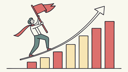Leadership and Business Growth Achievement Vector