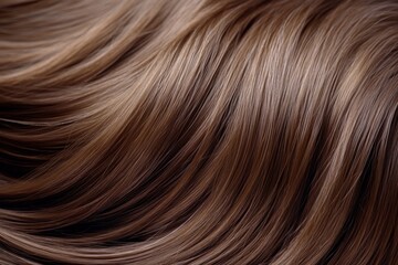 Fototapeta premium Close up of flowing brown hair