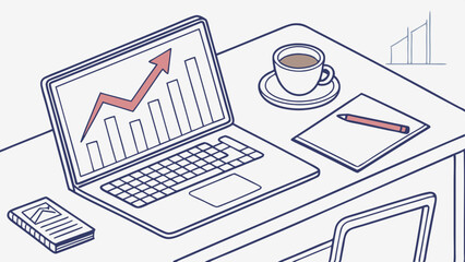 Bullish Market and Stock Growth Vector with Green Arrow