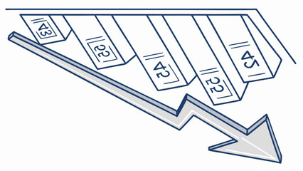  Financial Stock Price Ticker Chart – Vector Illustration