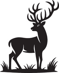 Detailed Illustration of a Majestic Deer in a Natural Setting