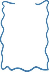 Coastal summer Blue whimsical bow knots frames. Doodle hand drawn vintage bows, ribbon borders  for birthday card, wedding invitation, squiggly, wavy borders. Minimal line art, cute vector elements