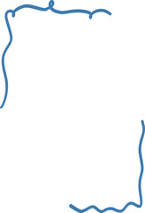 Coastal summer Blue whimsical bow knots frames. Doodle hand drawn vintage bows, ribbon borders  for birthday card, wedding invitation, squiggly, wavy borders. Minimal line art, cute vector elements