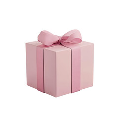 Obraz premium Pink Gift Box with Ribbon