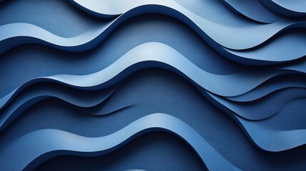 Obraz premium Curved blue graphic with clean modern style