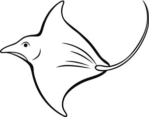 Obraz premium Stingray with Black