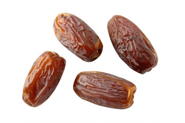 Close-up of dates over white background Space for text