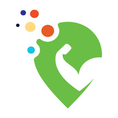 Human Hand Muscle with Color Balls Icon SVG – Strength, Power, Fitness, Health, Sports Logo Vector for Print, Gym, and Branding