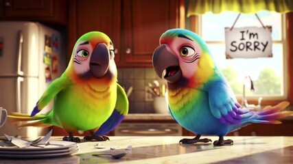 Contrite Parrots: A Cartoon Apology