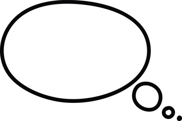 Empty thought bubble is representing thinking, brainstorming, and having an idea, providing a simple yet effective way to visualize thoughts and concepts