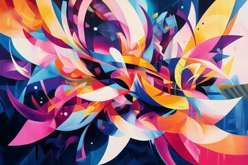 Vibrant abstract colorful background pattern with gradient light shapes motion texture design waves lines curves new beautiful stock image illustration AI