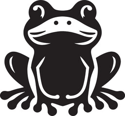High Quality Frog Icon Amphibian Nature Cartoon Green Animal Illustration