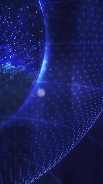 The digital sphere of planet Earth, symbolizing globalization and technology