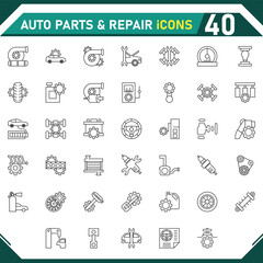 Auto Parts & Repair Icons