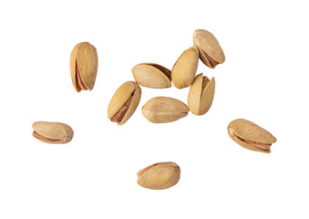 Pistachio nuts isolated on transparent background