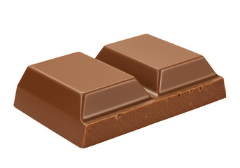 Milk Chocolate Bar HighQuality Image Food Photography Sweet Treat on Transparent background