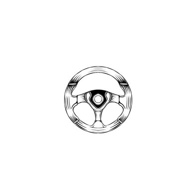 Hand drawing steering wheel 