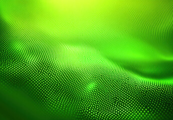 Vibrant green abstract background featuring smooth texture with dotted patterns, creating sense of depth and movement. design evokes fresh and lively atmosphere
