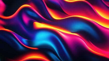 Obraz premium Abstract vibrant flowing fabric