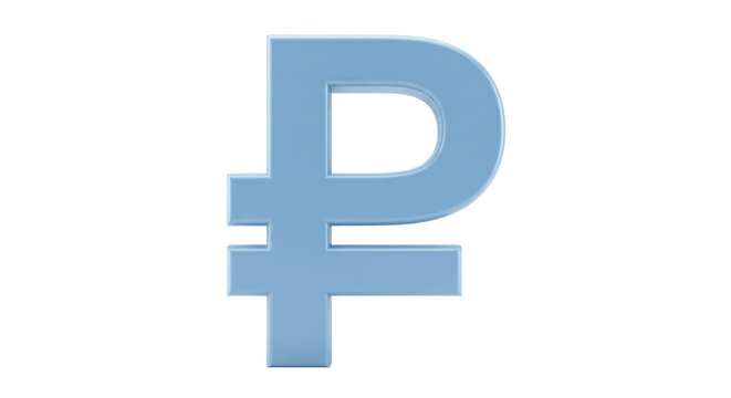 Isolated Russian Ruble Sign