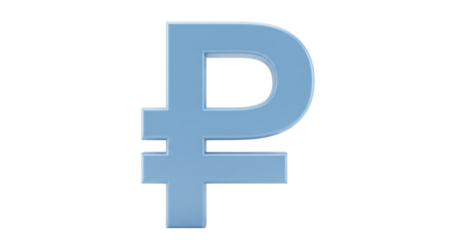 Isolated Russian Ruble Sign
