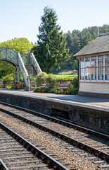 Weybourne station on the North Norfolk Railway Poppy Line on a bright and sunny day
