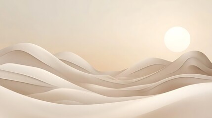 Soft Desert Sunset Landscape.