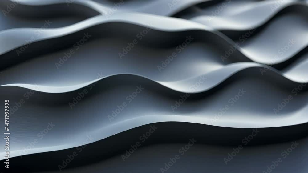 Poster dynamic waves and smooth curves an abstract exploration of modern design with textured material and 