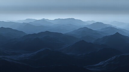 Abstract minimal mountain landscape with geometric shapes gradients pastel tones nature background design new beautiful stock image illustration AI