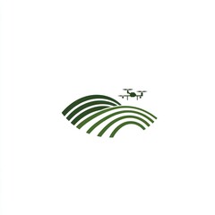 Fototapeta premium Drone surveying farmland; agricultural technology