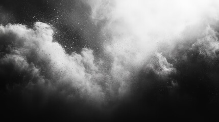 Obraz premium A grayscale abstract depiction of swirling clouds.