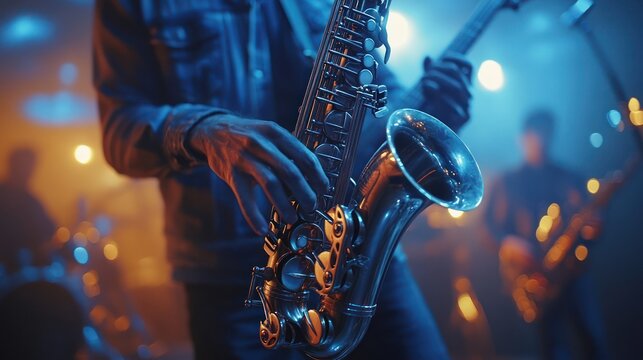 Saxophone Player in Concert