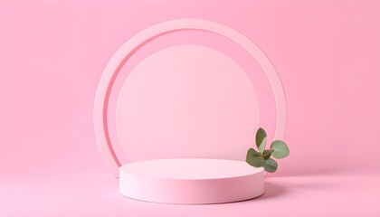 _podium on pink background.
