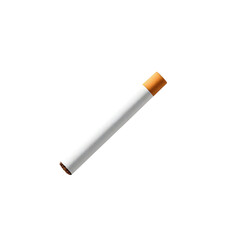 Isolated on white, a hand holds a cigarette, representing the unhealthy habit of smoking tobacco with its nicotine and cancer danger