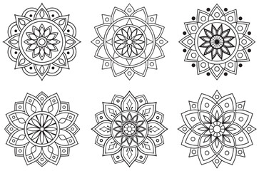 Minimalist Black and White Mandala Designs for Home Decor and Branding