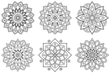 Minimalist Black and White Mandala Designs for Home Decor and Branding