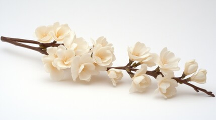 Fototapeta premium Delicate cream-colored flower branch