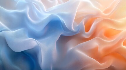 Close-up view of soft, flowing fabric draped in pastel hues.