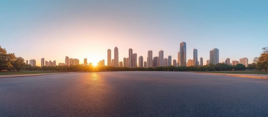 Obraz premium City Skyline at Sunrise