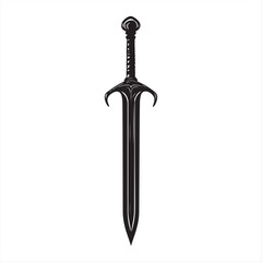 Roman sword silhouette vector illustration on white background