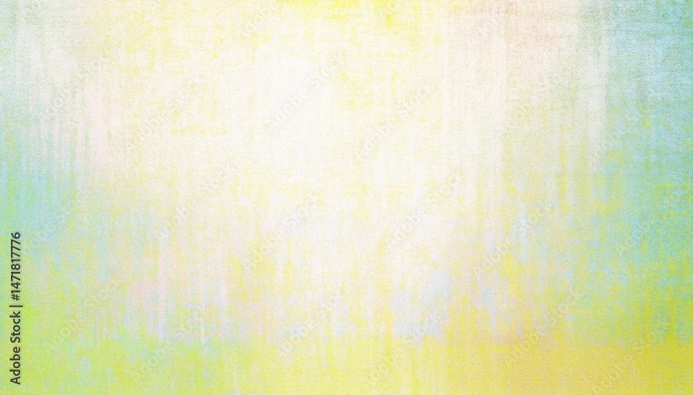 Poster soft pastel watercolor canvas texture with vertical brush strokes in yellow green and blue for sprin