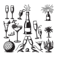 Party Wedding clipart bundle vector art two